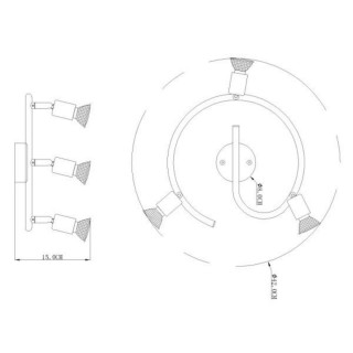 GLOBO Lampa plafon 57381-3L 3xGU10 LED 