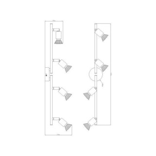 GLOBO Lampa plafon 57381-4L 4xGU10 LED 