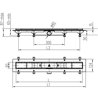 Tuš kanalica LIV 850 mm ROUND 