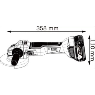 BOSCH Aku kutna ugaona brusilica GWS 18V-10 Solo 