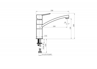 Baterija za umivaonik Static-20-A 