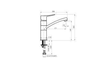 Baterija za umivaonik Static-19-A 