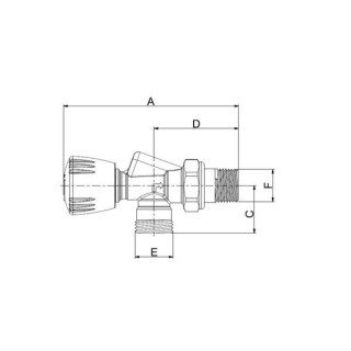 Ventil radijatorski 1/2” TKM EK IVAR 