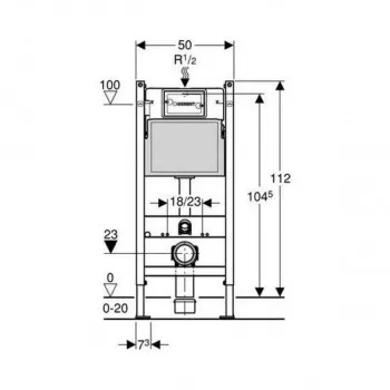 Geberit Duofix Delta Basic set + hrom mat tipka 