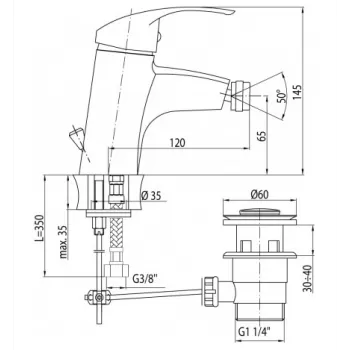 Baterija za bide Angelo 2453050 