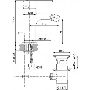 Baterija za bide Libra 2451350 