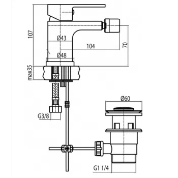 Baterija za bide Tube 2454850 