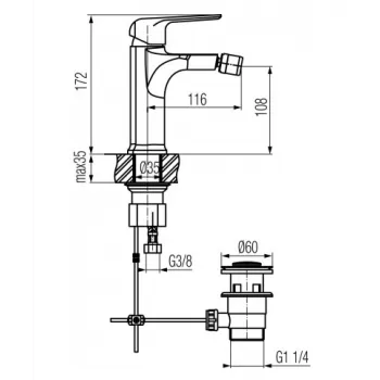 Baterija za bide Aurora 2445120 