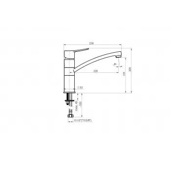 Baterija za umivaonik Static-20-A 