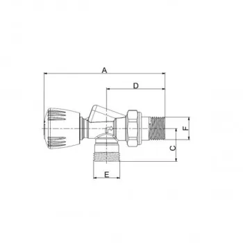 Ventil radijatorski 1/2” TKM EK IVAR 