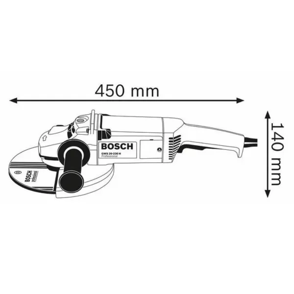 BOSCH ugaona kutna brusilica GWS 20-230 H 