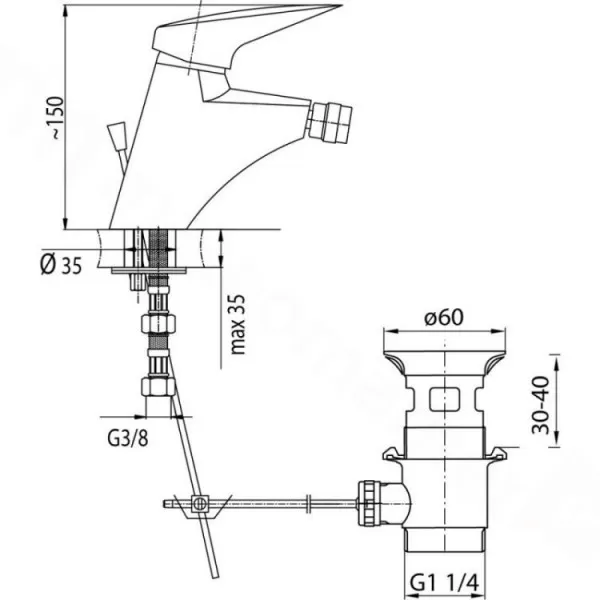 Baterija za bide Grande 2450510 