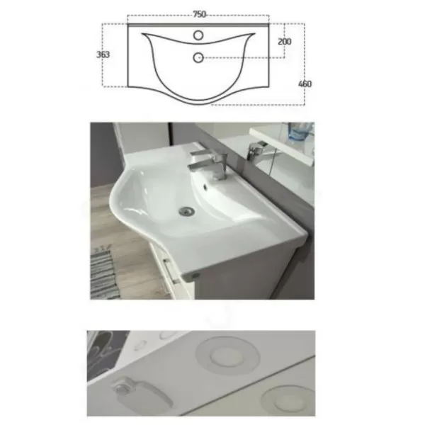 Kupatilski komplet Classic 750 mm 