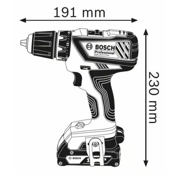 BOSCH aku bušilica odvijač GSR 18-2-Li PLUS 