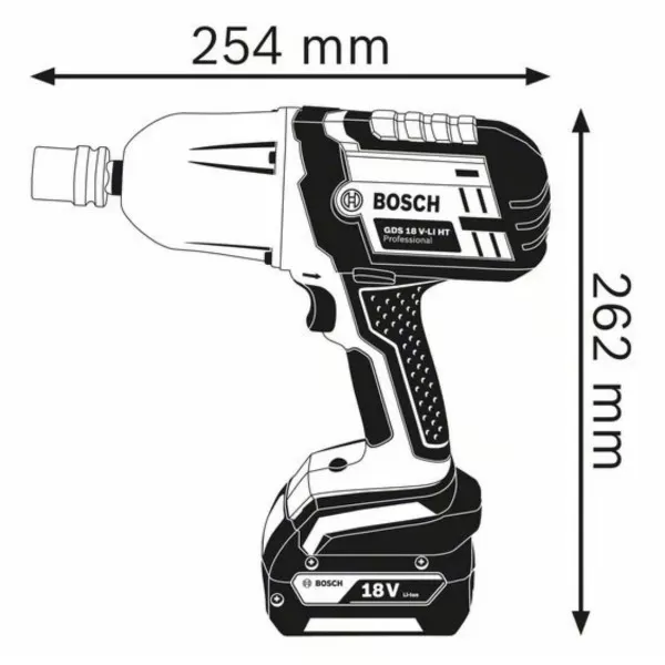BOSCH aku udarni stezač GDS 18 V-Li HT 