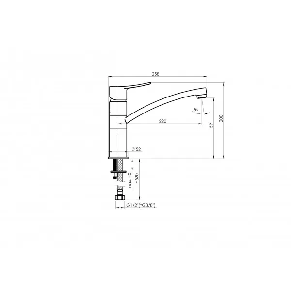 Baterija za umivaonik Static-20-A 