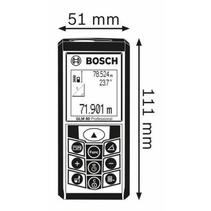 BOSCH laserski daljinomjer GLM 80 