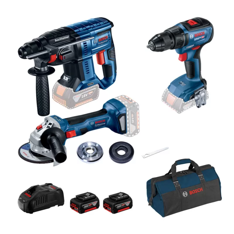 BOSCH 3 tool set  GBH180 GSR18V-50 GWS180 