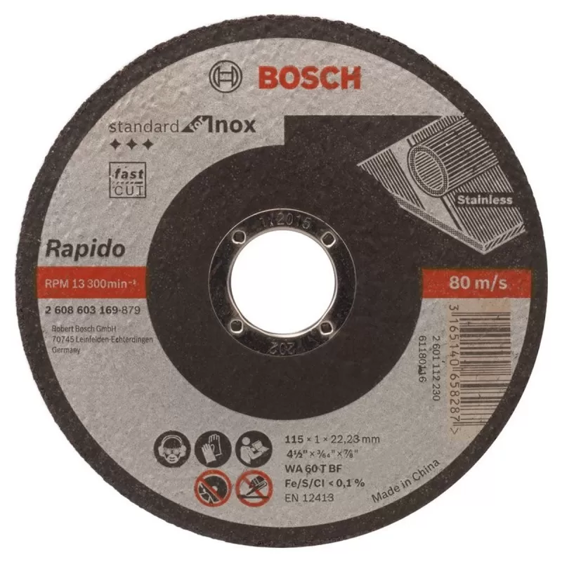 BOSCH Rezna ploča 115x1 standard za inox 10komada 