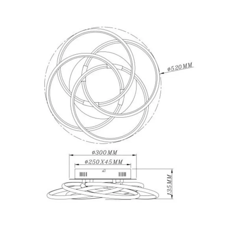 GLOBO Lampa plafon 67828-40 Al.Nikl mat 