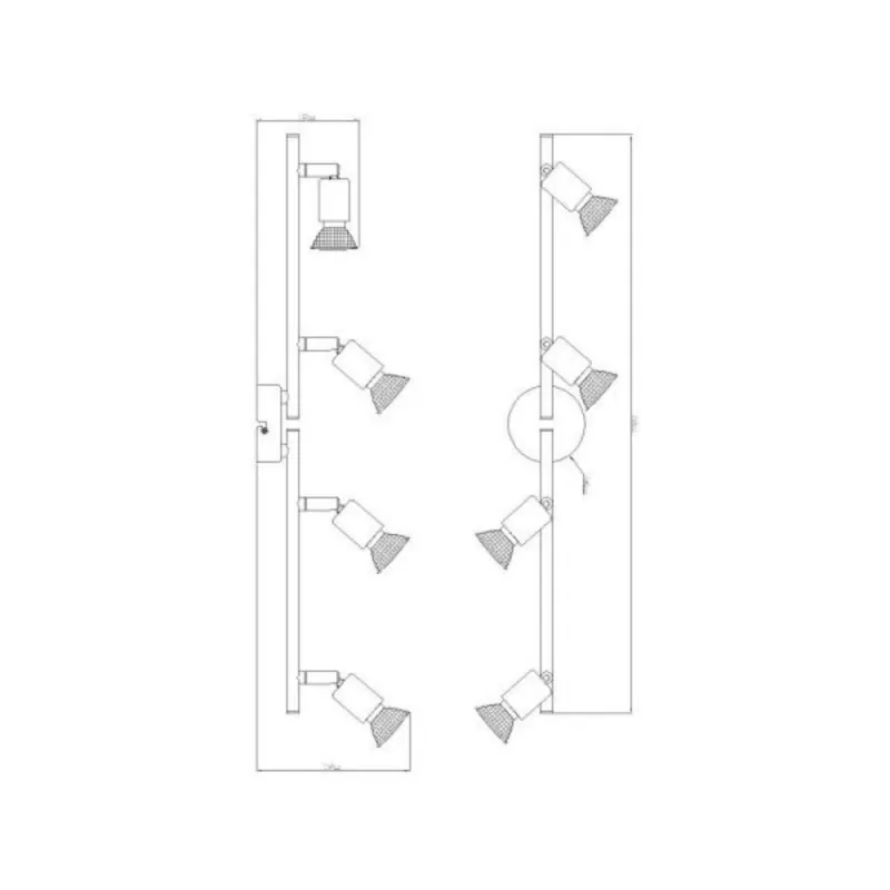 GLOBO Lampa plafon 57381-4L 4xGU10 LED 