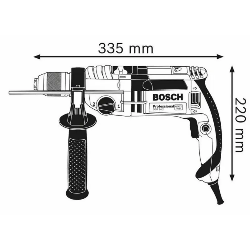 BOSCH čekić bušilica GSB 24-2 