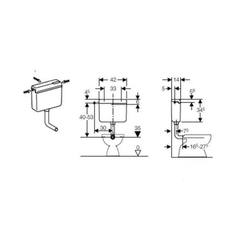 Geberit Fontana vodokotlić AP112 